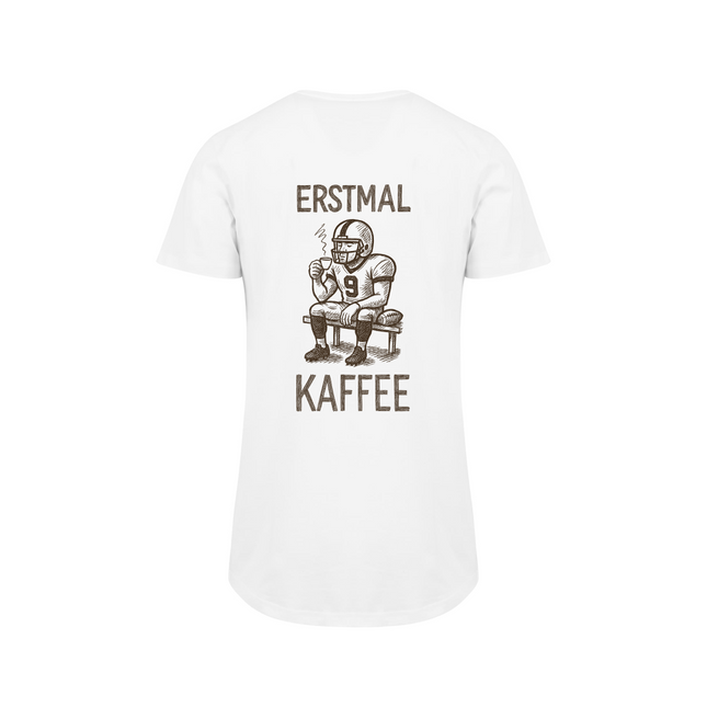 "Erstmal Kaffee" (Rücken) Long Shirt